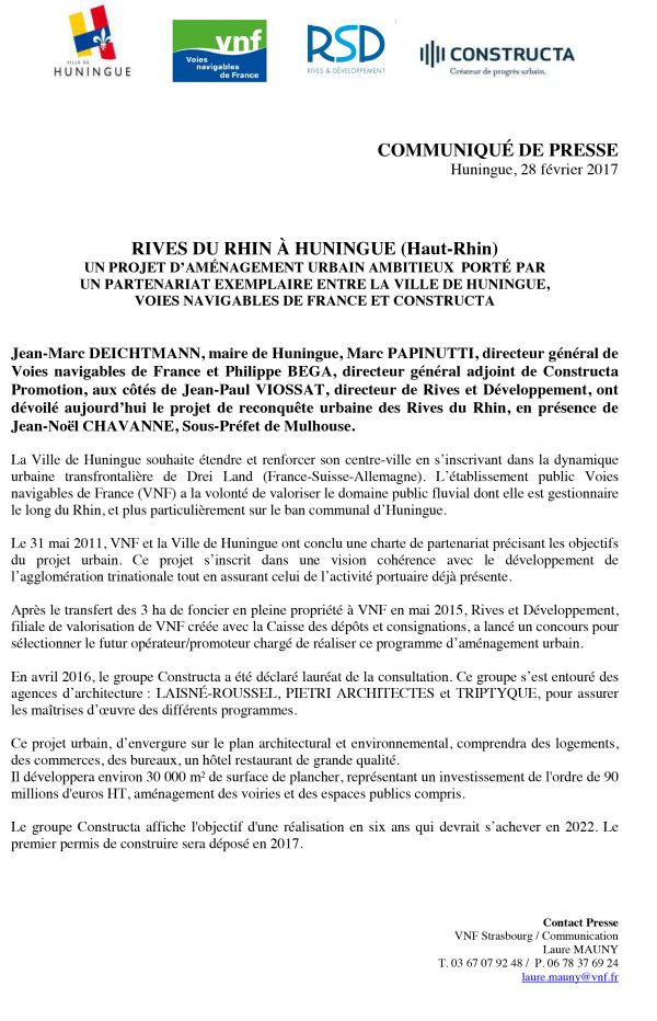 Huningue : un aménagement urbain ambitieux porté par un partenariat ...